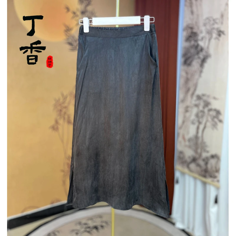 7799高端爆款洋气摊雾工艺平纹半身裙女