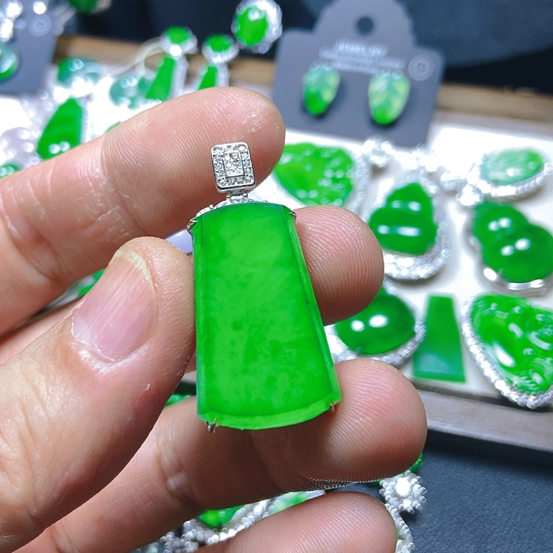 翡翠银S925镶嵌吊坠(不含链)740吊坠