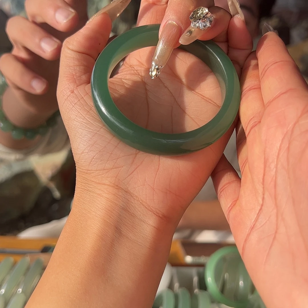 绿东陵冰晴水手镯