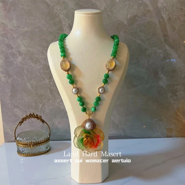 铜合金项链 绿娜苏娜系列 满镶颗粒双面搭配2290