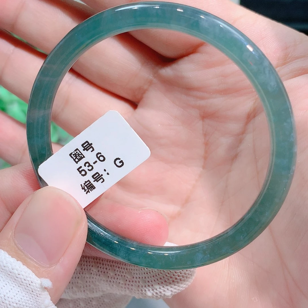 翡翠手镯未镶嵌手镯53圈口