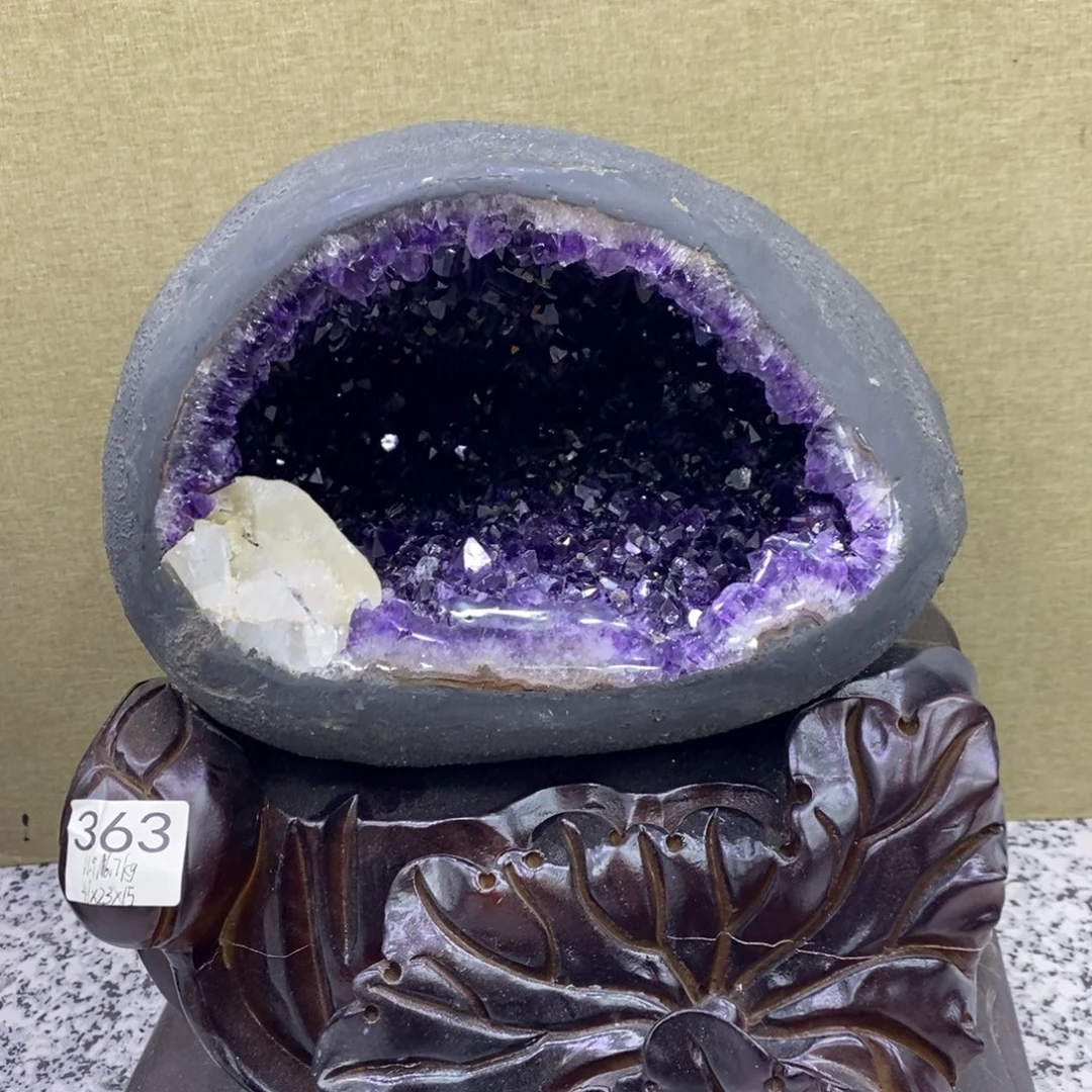 水晶未镶嵌大型摆件（非配饰）紫水晶363