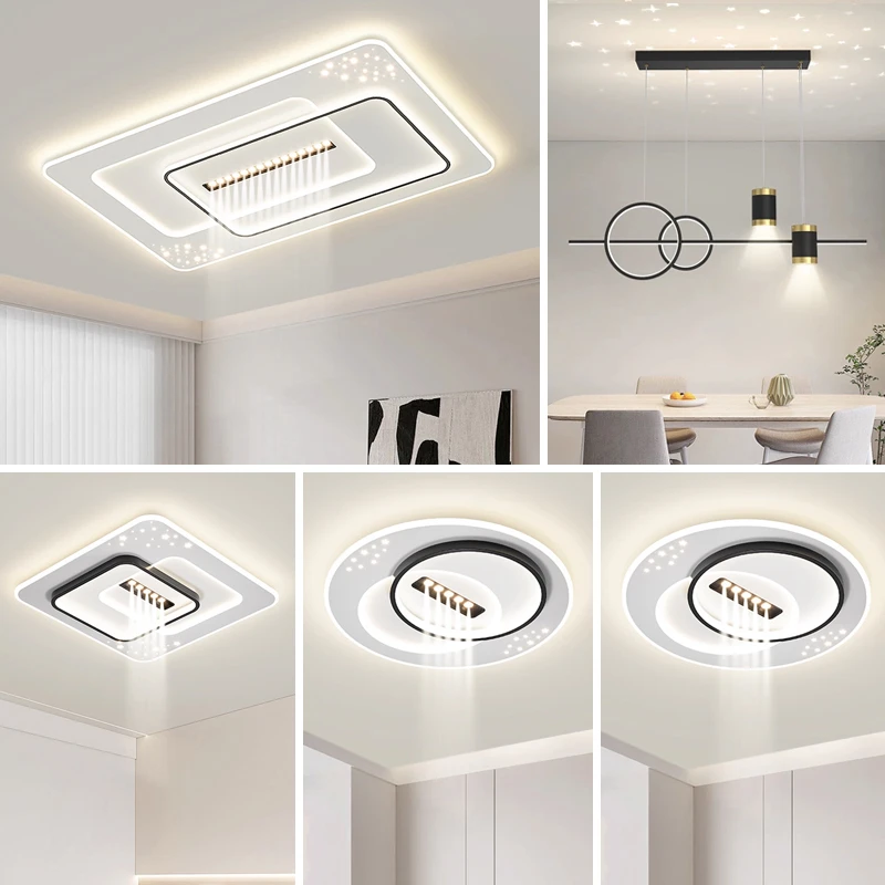 现代简约大气客厅灯饰全屋灯具套餐组合LED客厅灯饰灯具客厅