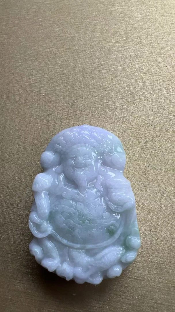 缅甸翡翠A货春彩米爷爷