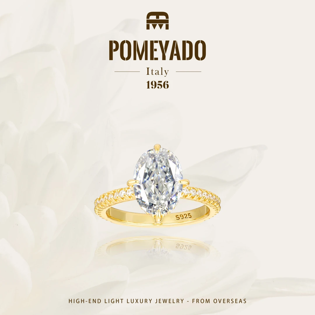 925银【皇家典雅】Pomeyado秋冬限定高奢椭圆戒指F5654