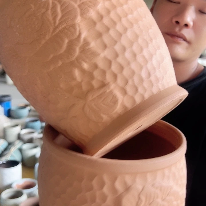 紫砂花盆高22口20
