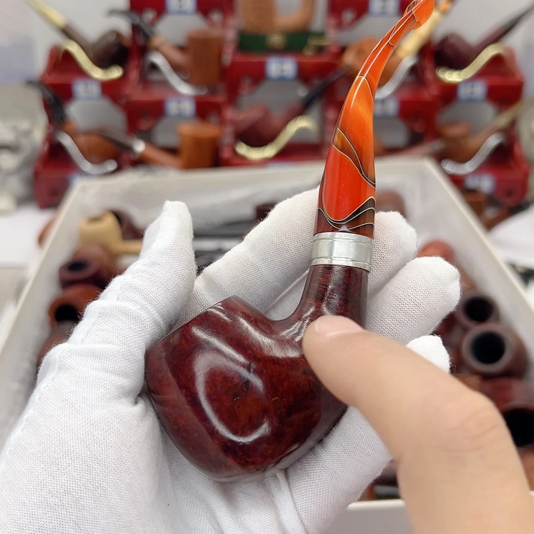 烟***道全新石楠木烟斗不退不换