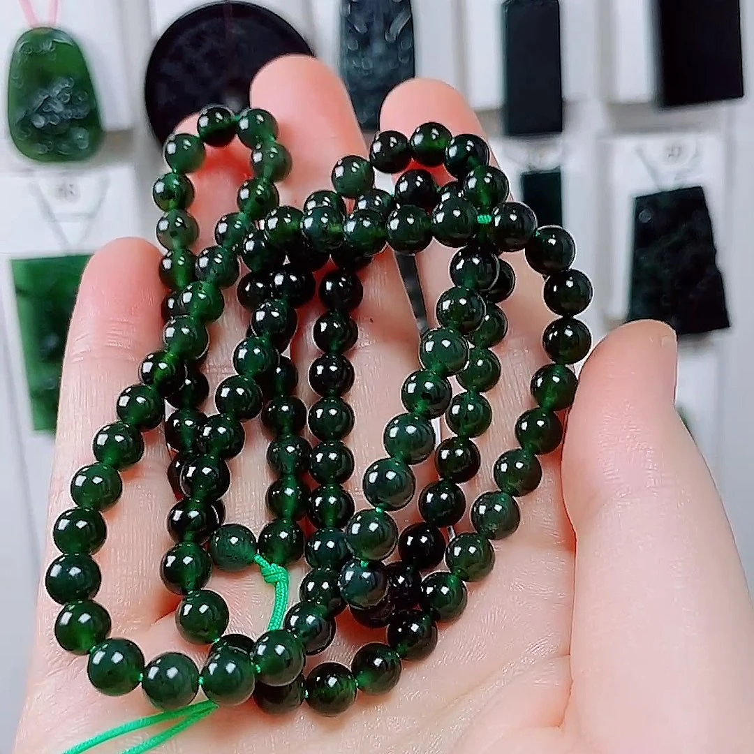 蛇纹石玉未镶嵌手链