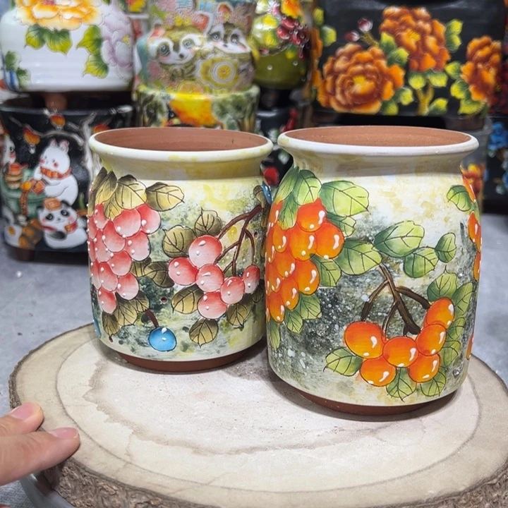 景德镇红陶精品手绘陶瓷