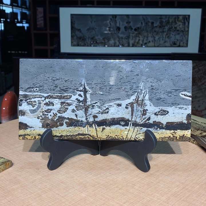 广西国画石摆件，观赏收藏