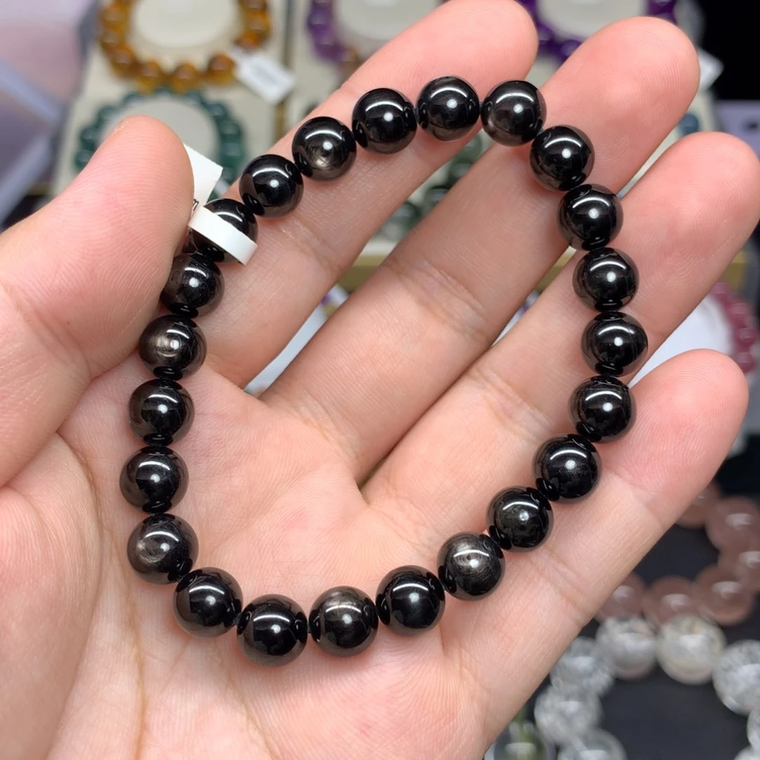 未镶嵌辉石手串大***?毕业级金运8+mm