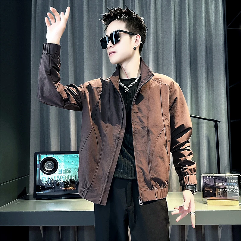 冲锋衣外套2025新款男春秋新款宽松工装夹克上衣男士休闲百搭潮流