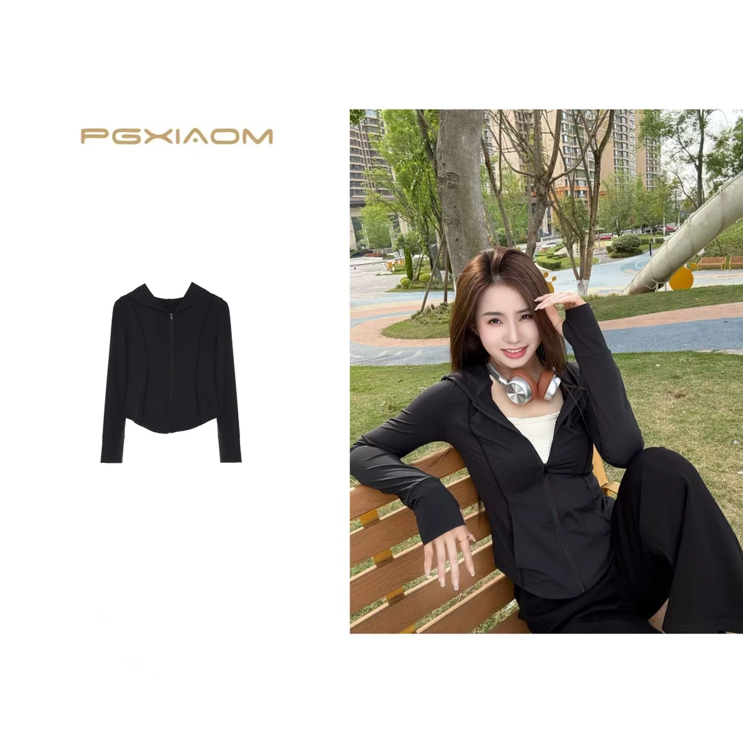 【PGXIAOM】润秀定制黑  白两色修身短款防晒衣SY032