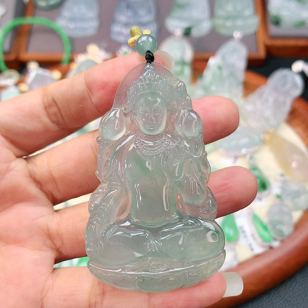 颈饰未镶嵌翡翠度母观音
