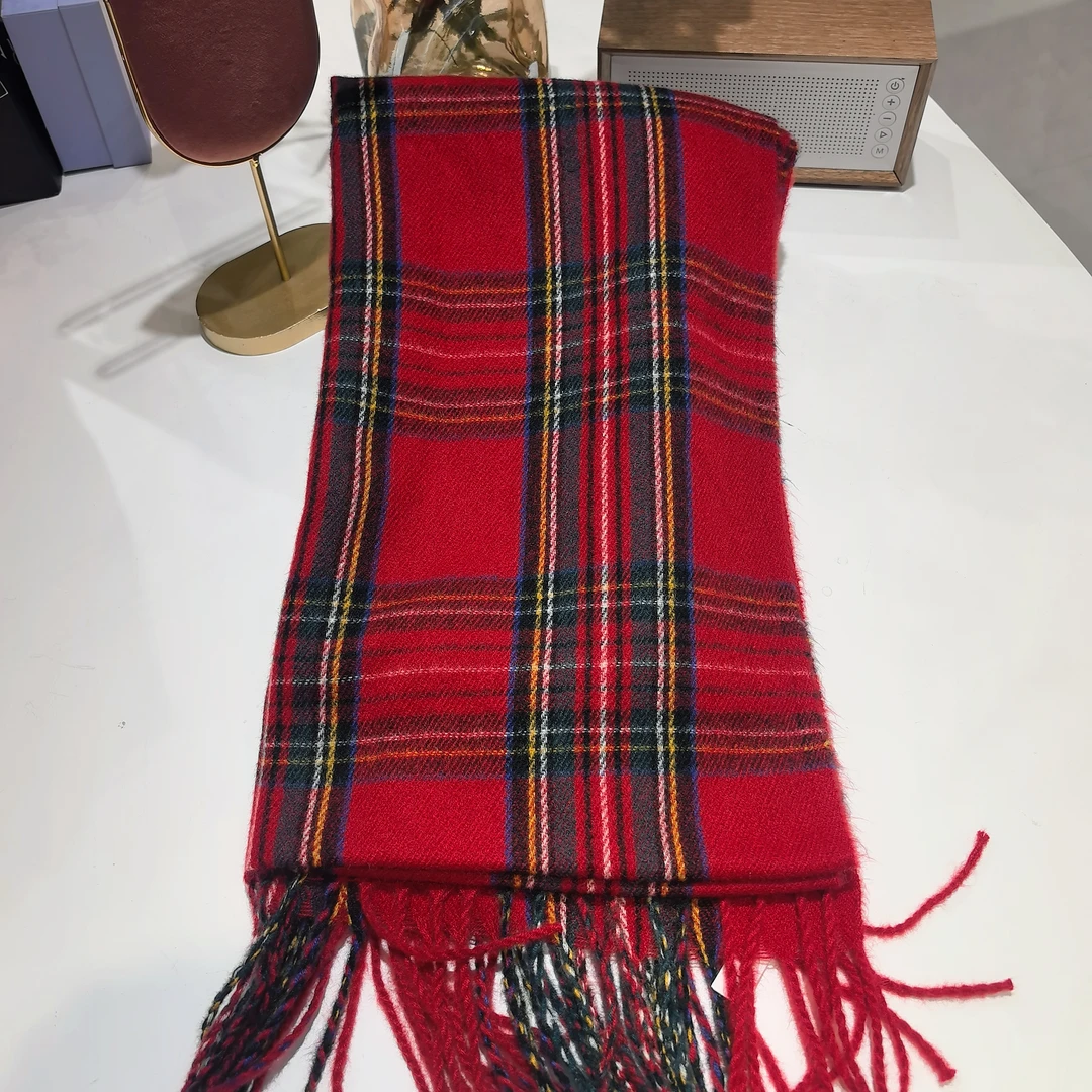 精品新款红色格子精致围巾XR-218