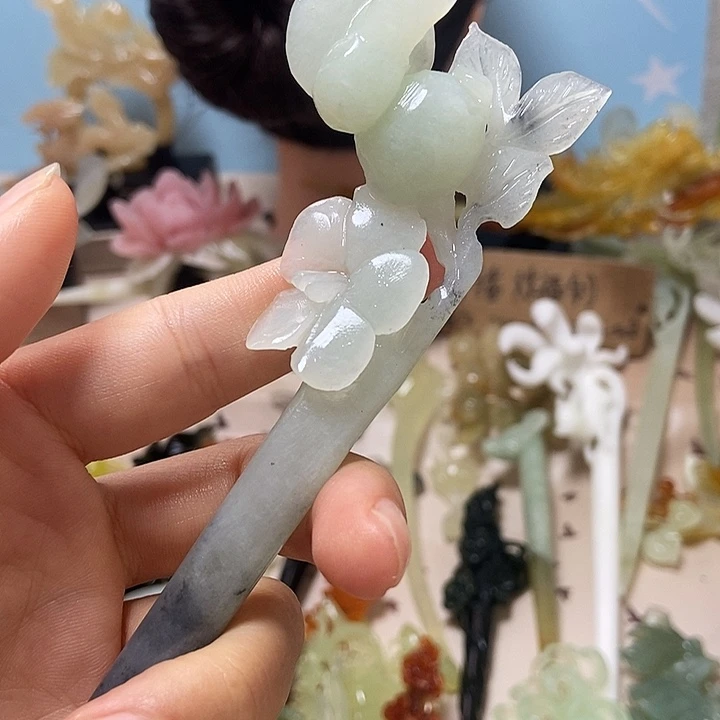 未镶嵌岫玉发簪发簪