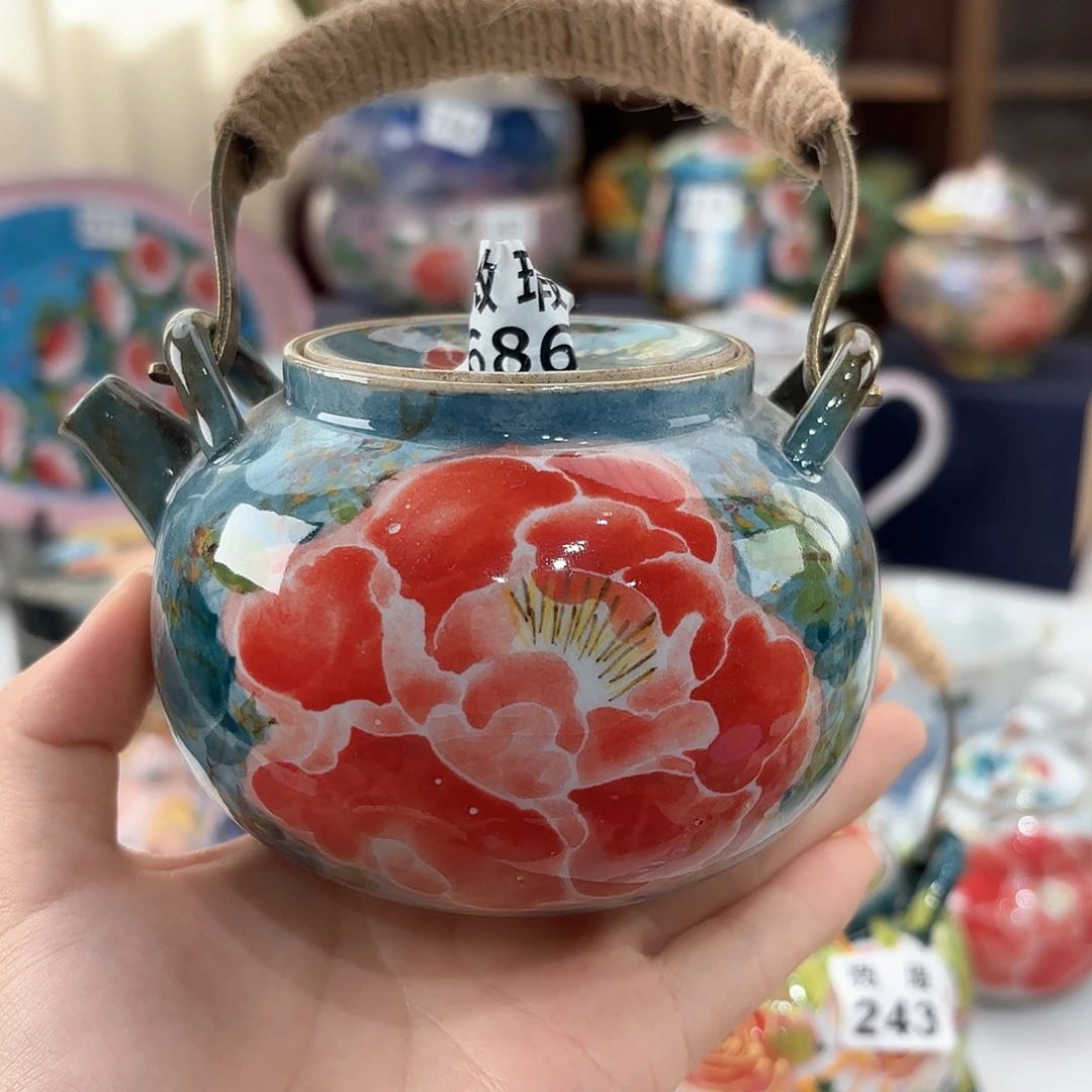 景德镇手绘高温釉下彩陶瓷茶具