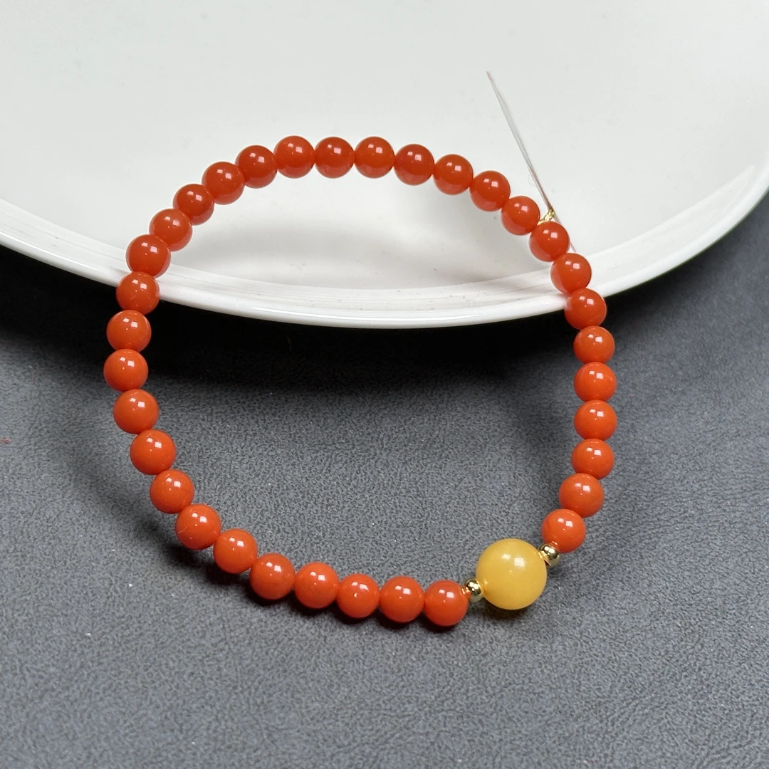 N088天然南红手串5mm 支持鉴定 多样性发货发其一