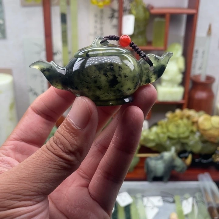 未镶嵌蛇纹石玉四大名玉手把