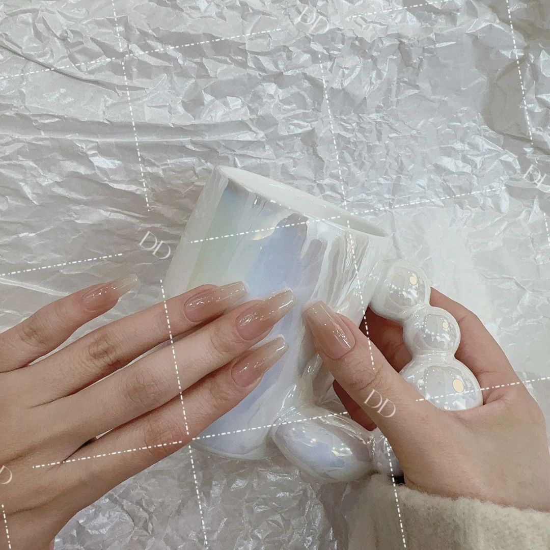 长梯/短梯清透（显白）纯手工穿戴甲10片