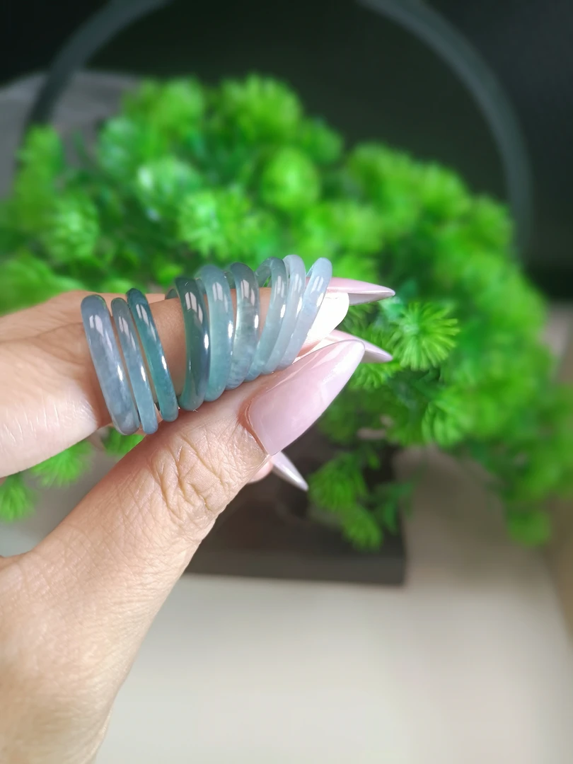 （纯天然翡翠A货）翡翠戒指戒圈假一赔万，直播间选货，多样性发货