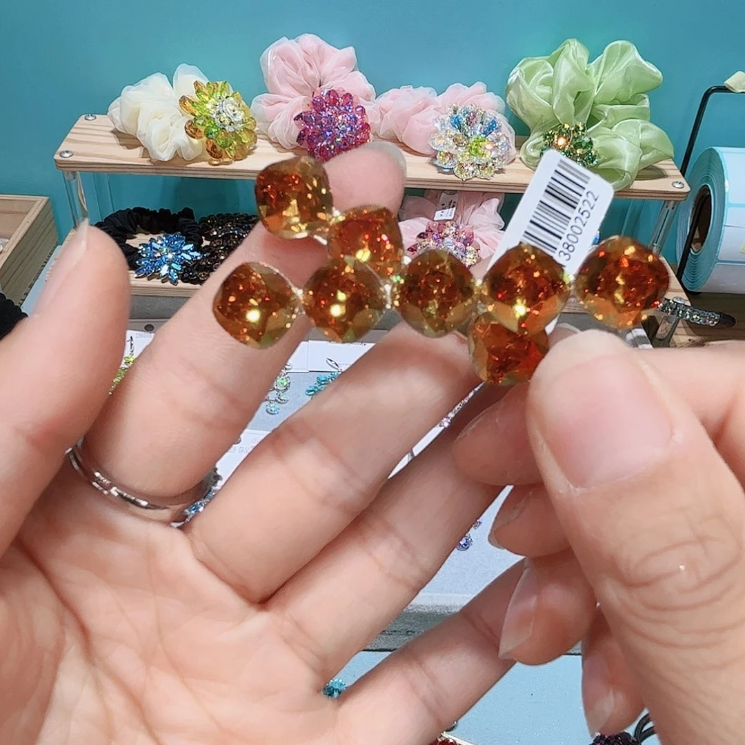 布艺铁合金耳钉耳