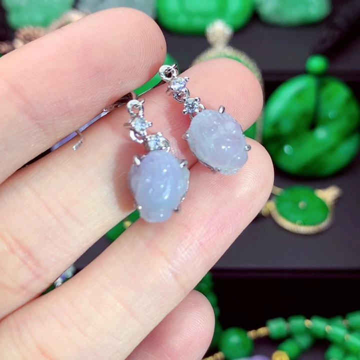 翡翠未镶嵌耳饰耳饰