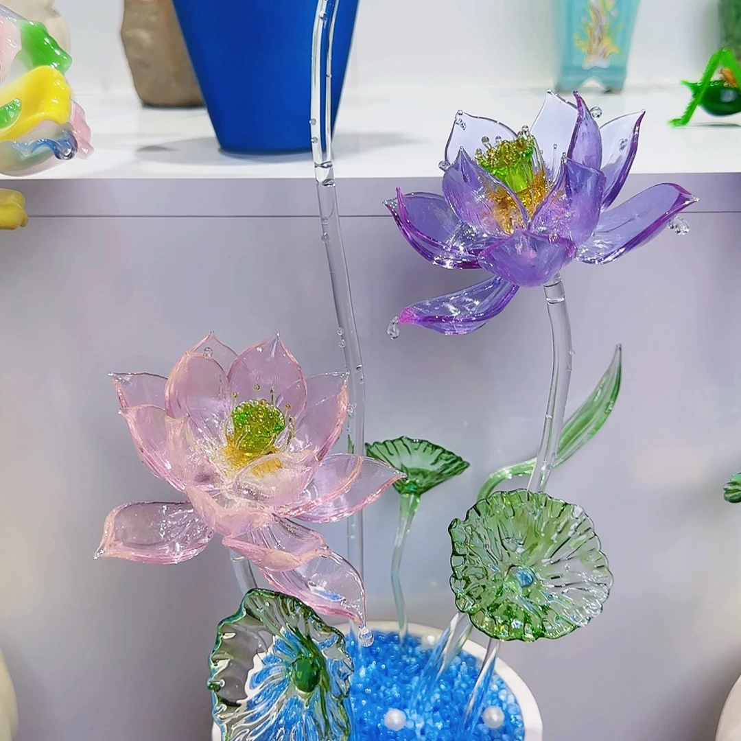手工艺品琉璃荷花