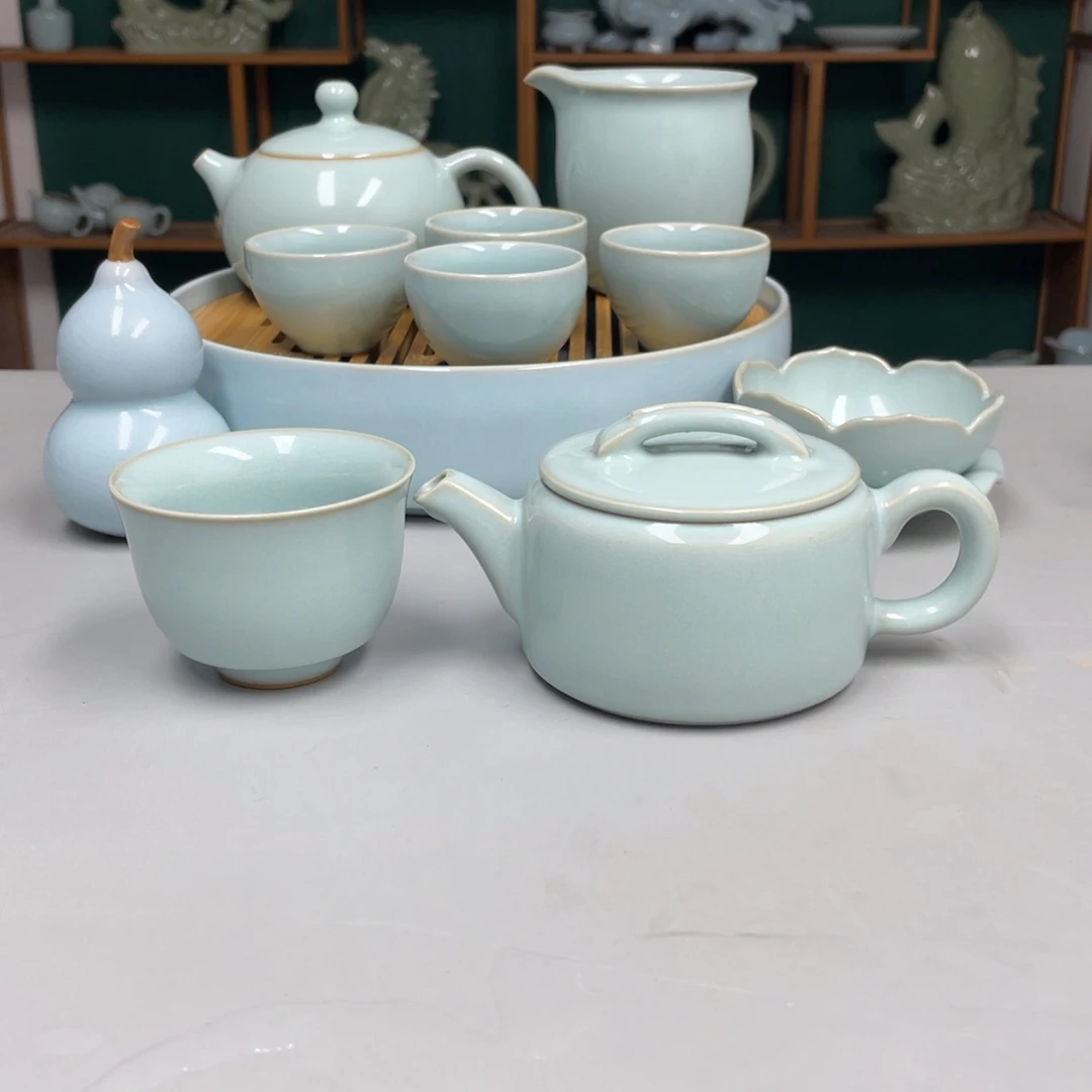 瓷赵琳老师汉瓦壶带礼盒送主人杯