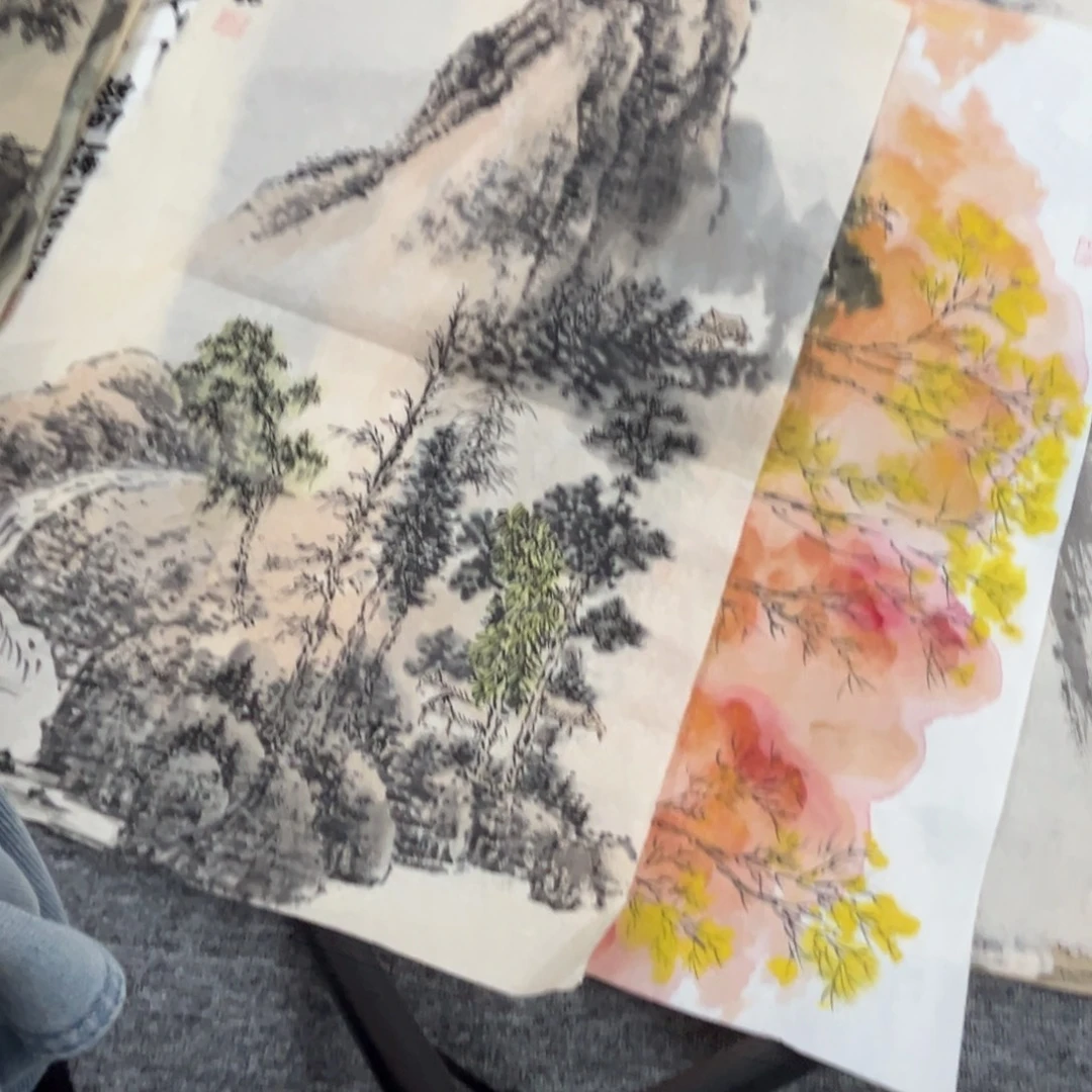 、***張国画绘画作品多次