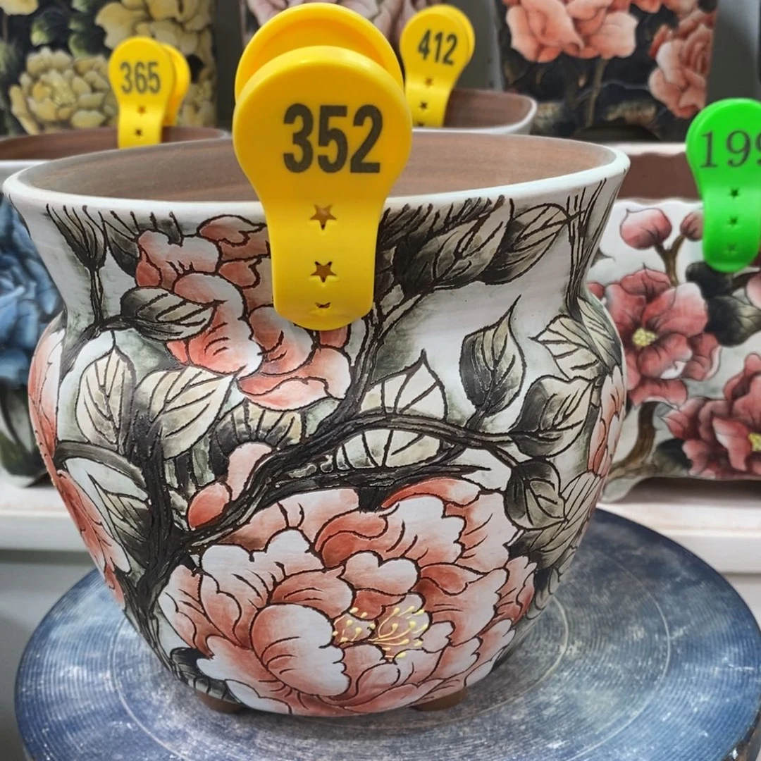 紫砂花盆水晶花盆352