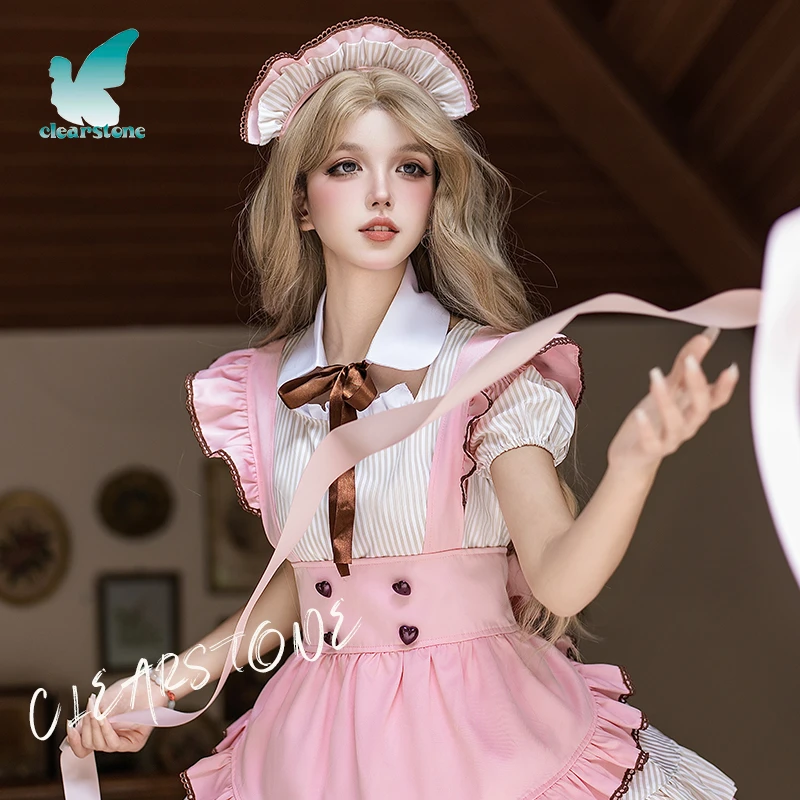 【现货秒发clearstone】女仆牛奶巧克力连衣裙Cosplay粉红制服正版