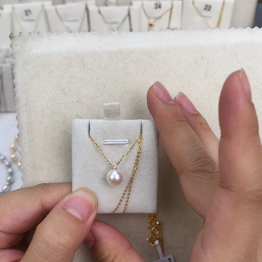 海水珍珠18K金镶嵌颈饰