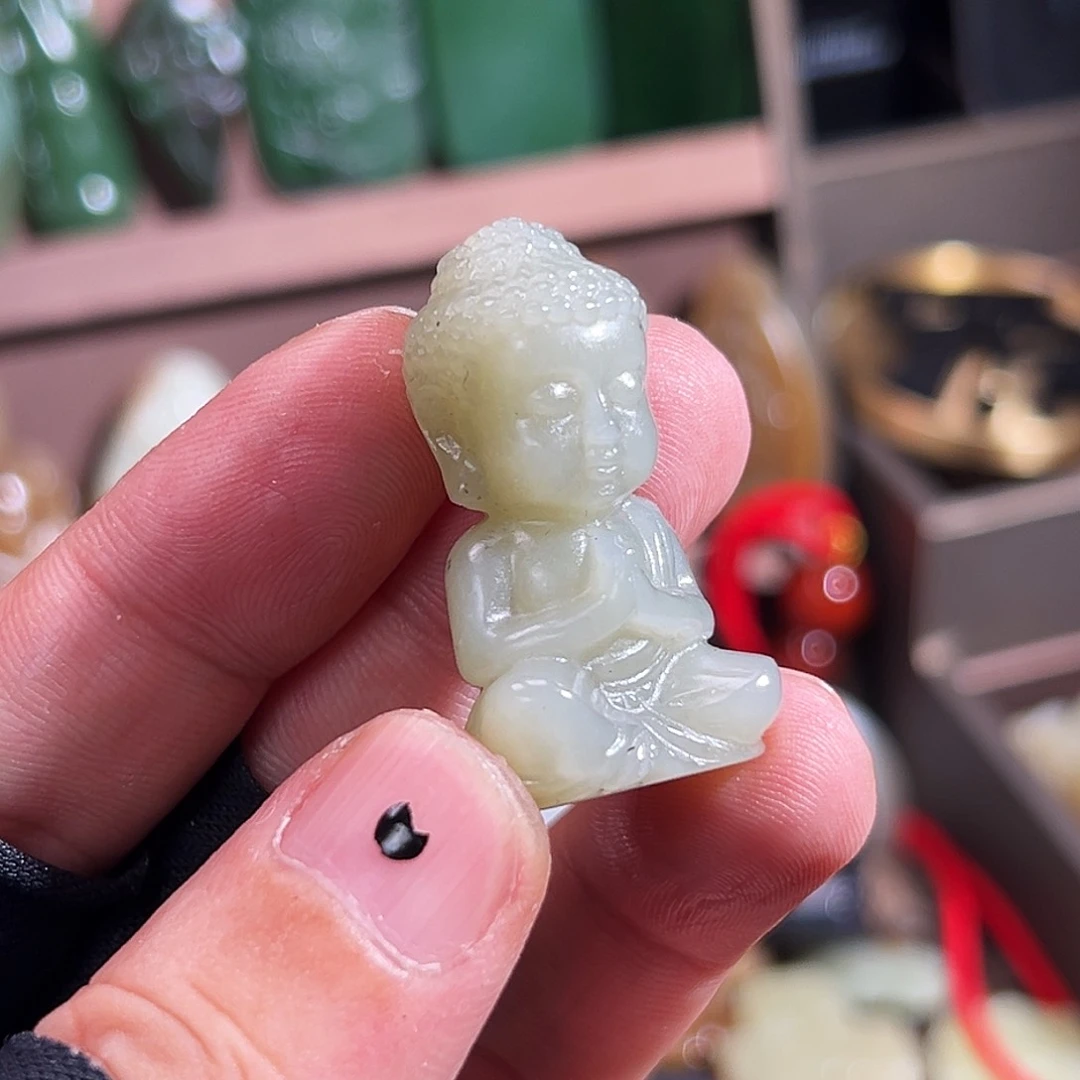 和田玉摆件未镶嵌辽****司三个通走