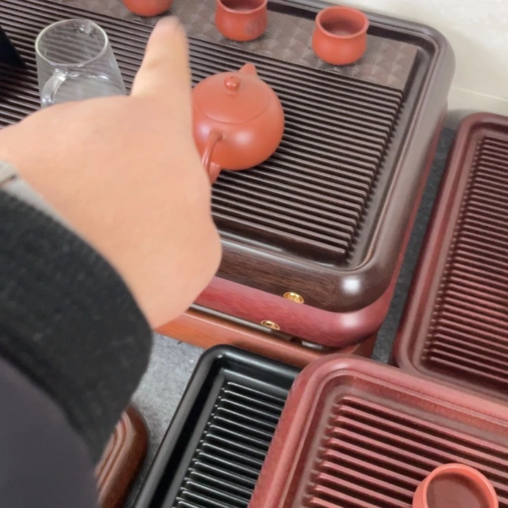 林*紫色圆边电木茶盘