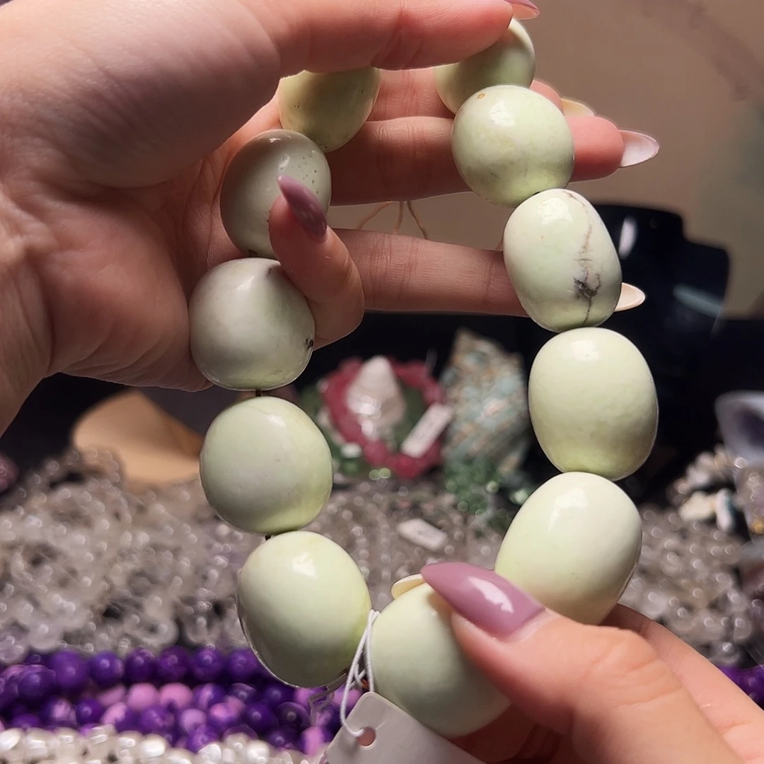 玛瑙/玉髓合金珠宝半成品m518 23.8*25m 柠檬玉 一条
