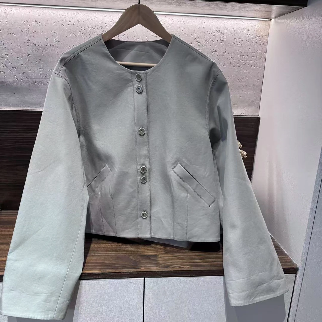 JIUJIU【落满南山】通勤百搭简约圆领短外套上衣女