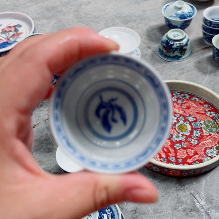 青花玲珑三缸中朱雀
