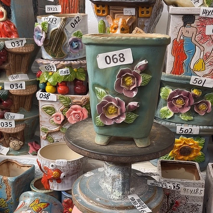 粗陶材质多肉花盆