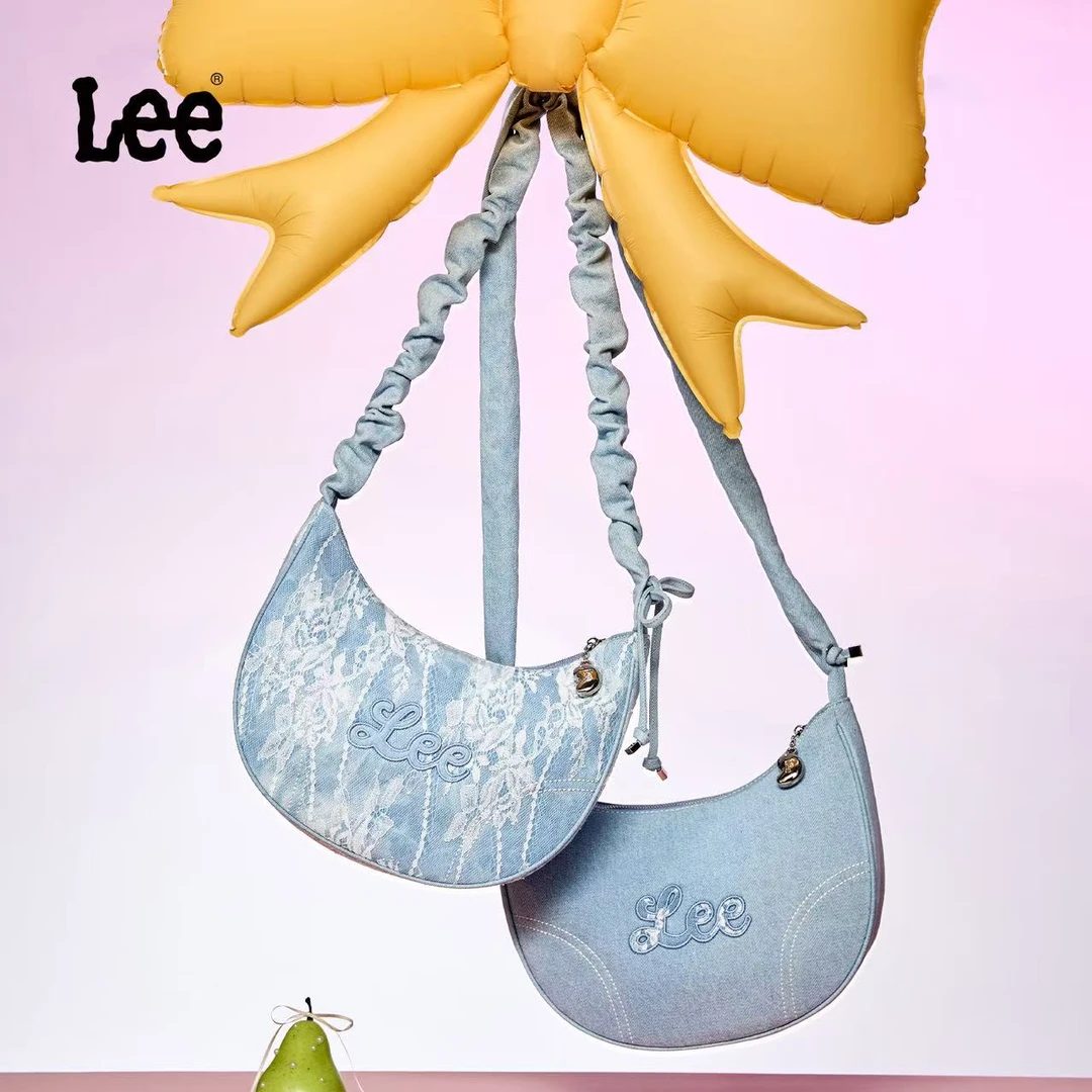 Lee云浪包女生腋下包单肩包蓝色时尚