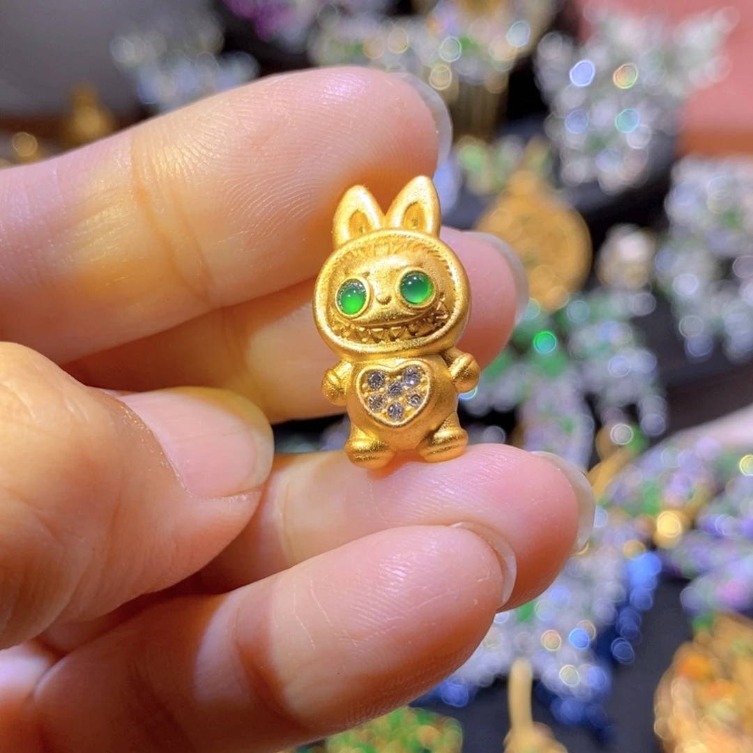 吊坠(不含链)银S925镶嵌翡翠
