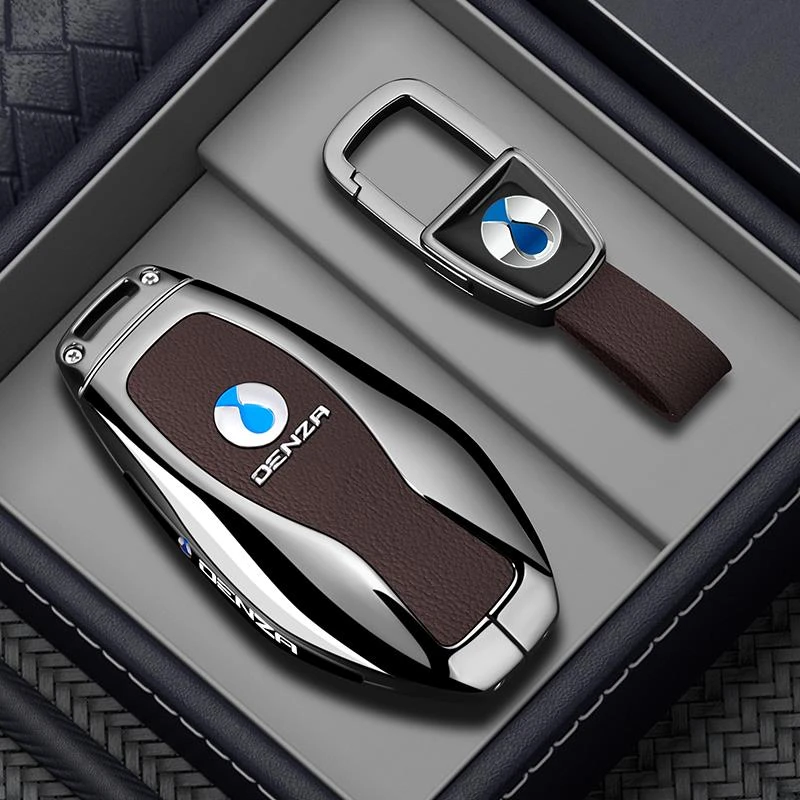适用2025款腾势d9钥匙套dmiev汽车钥匙n9真皮z9gt保护N8金属壳扣