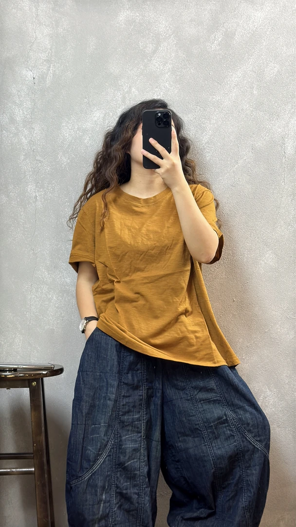 夏季新款纯色圆领T恤