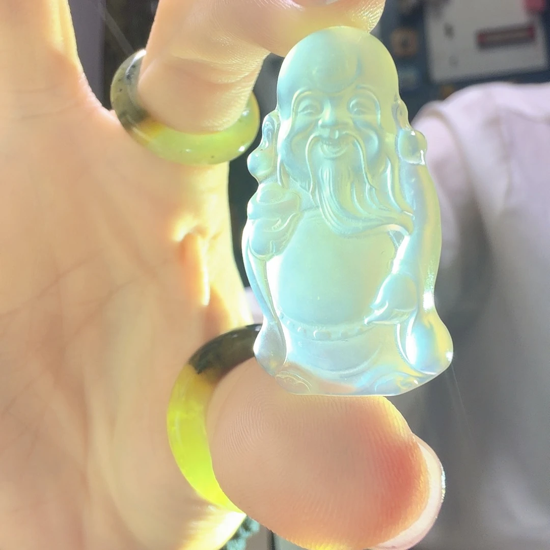 岫玉未镶嵌寿星佬