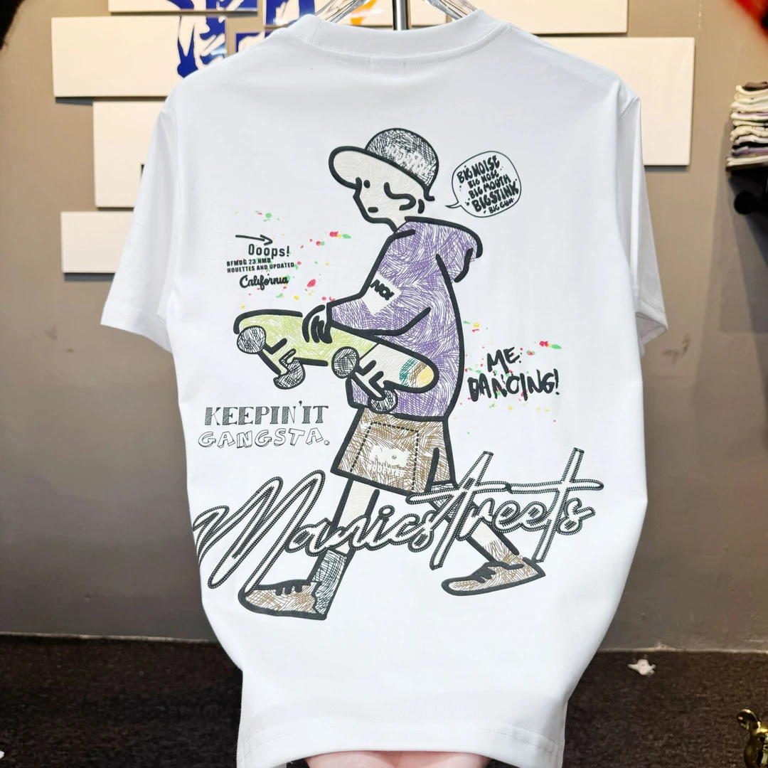 【701-900】重工潮牌T恤潮牌男装T恤休闲短袖