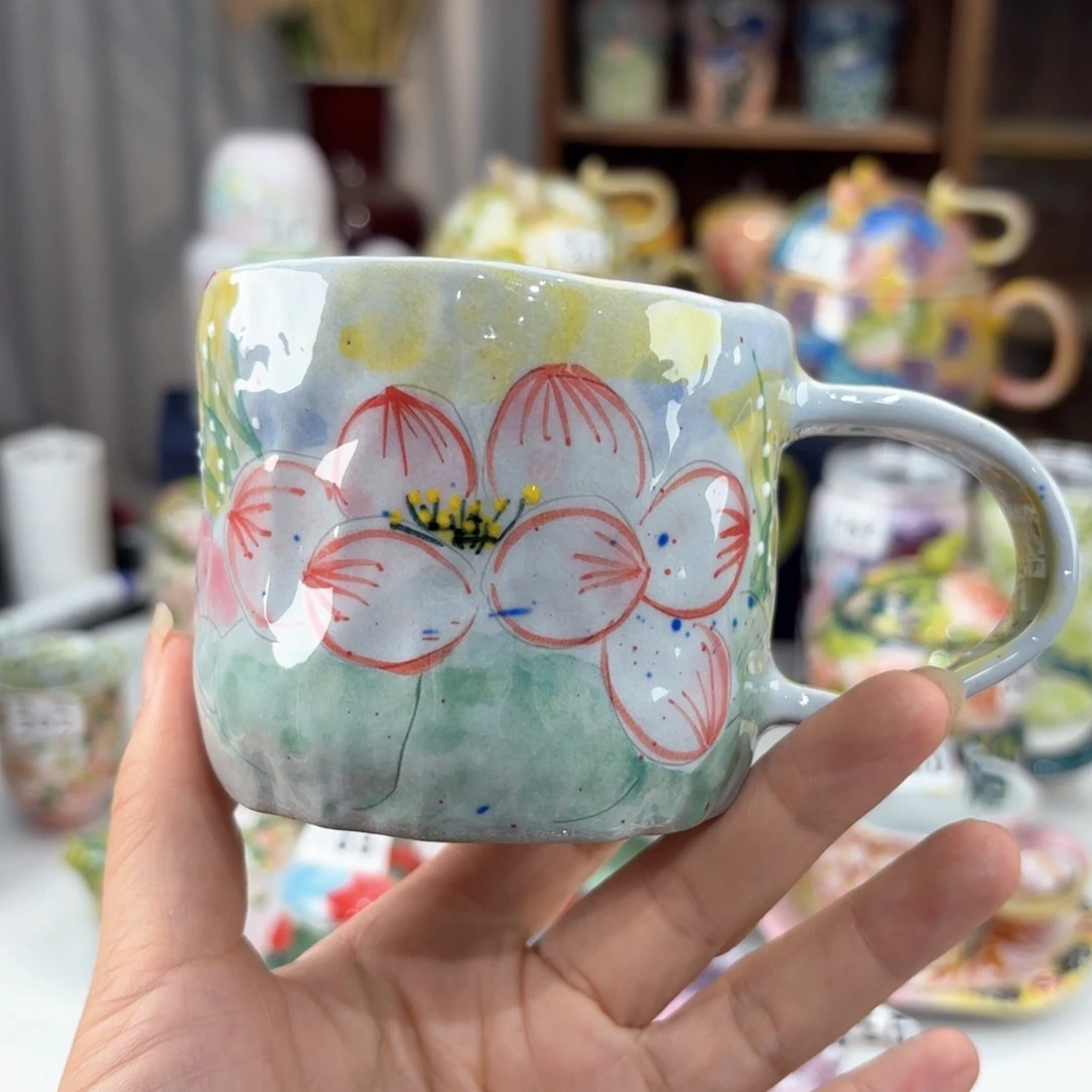 景德镇手绘高温釉下彩陶瓷茶具