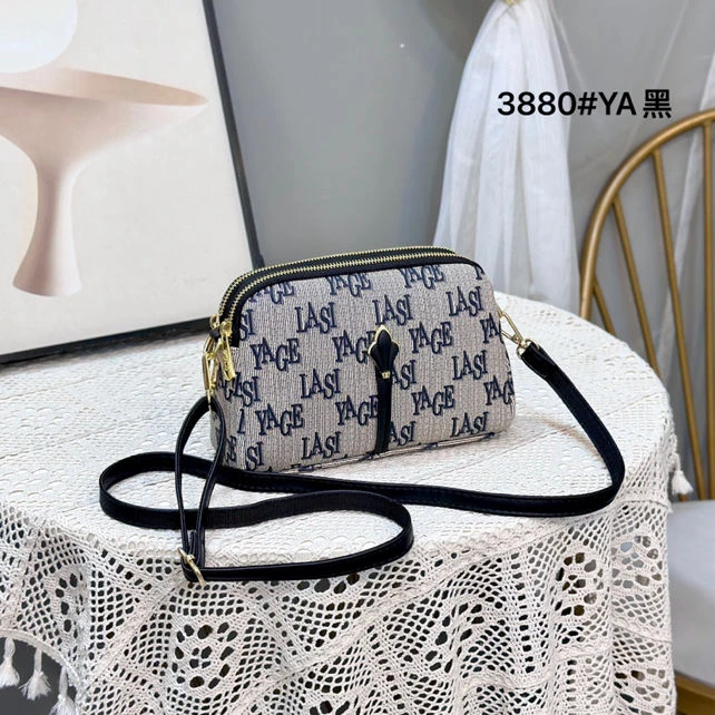 雅格莱诗3880韩版单肩斜挎包双层手机包小包包女士时尚经典纯色