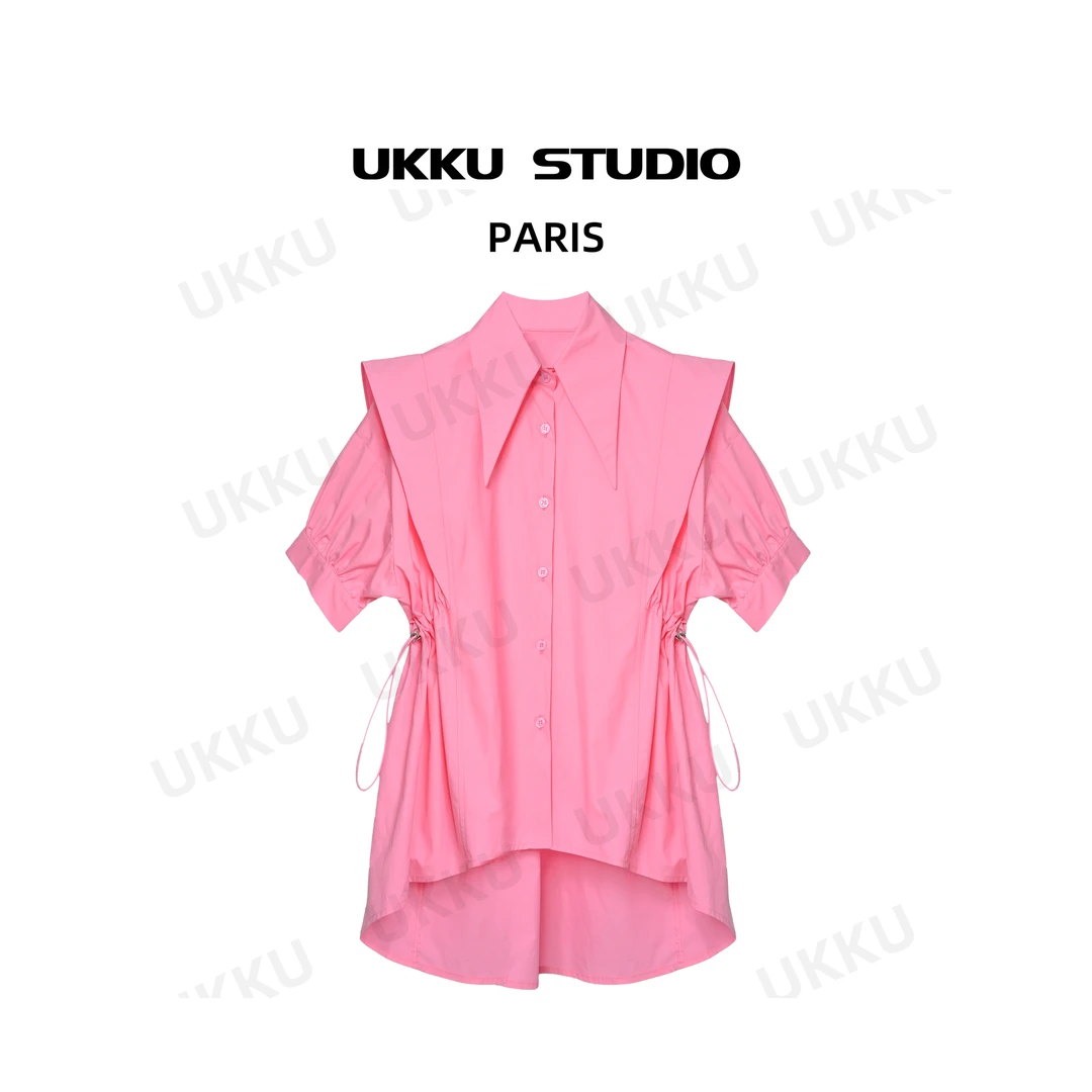 XY【UKKU STUDIO】小众设计感轻奢时尚时髦高腰短外套上衣511976