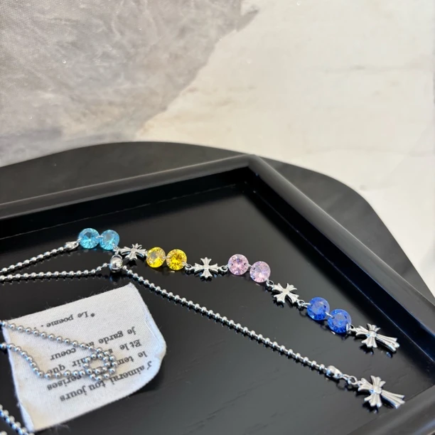 铜合金项链 十字流苏项链XL3283