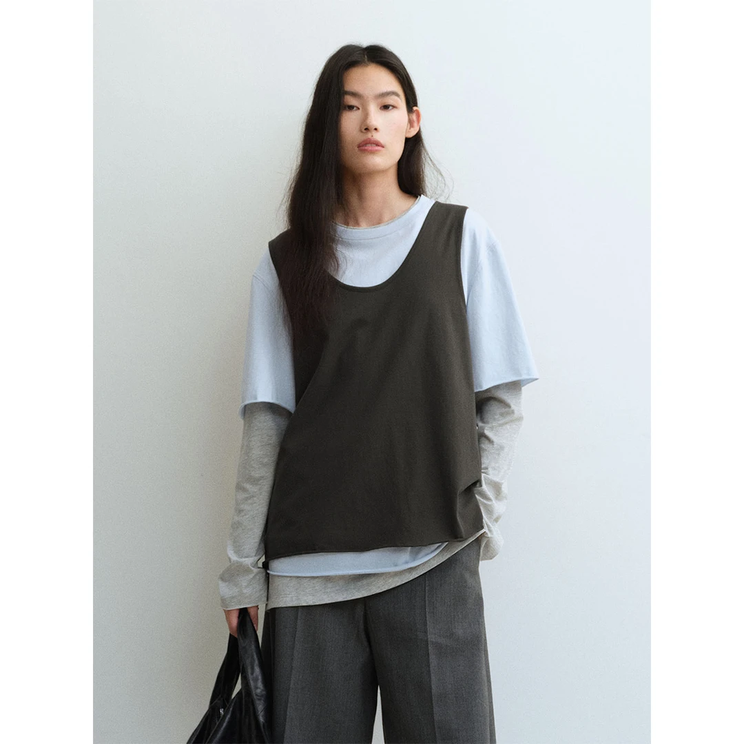 YOEYYOU设计师品牌25春夏层叠简约T恤上衣DSC买手店BY5Y04008